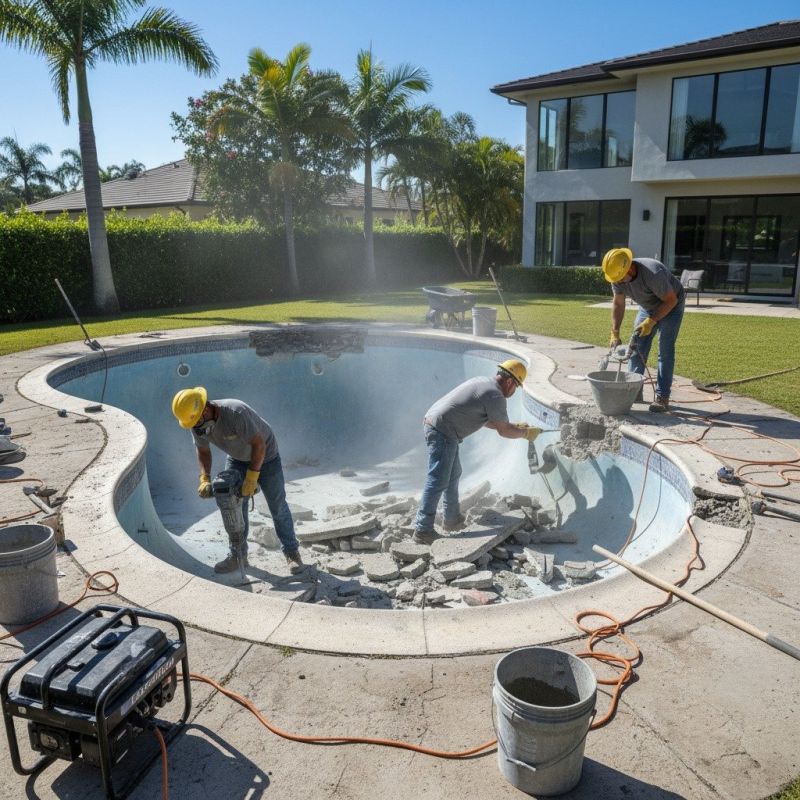 Outdoor Pool Paving