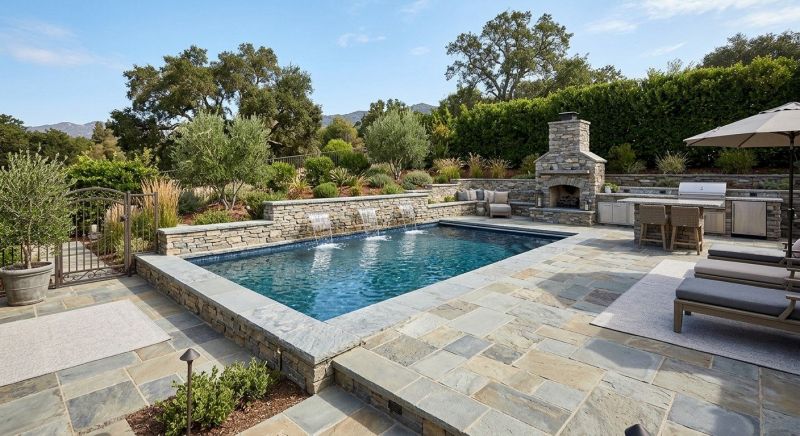 Outdoor Pool Paving Service